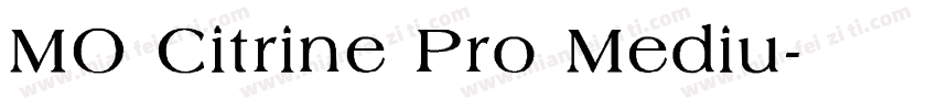 MO Citrine Pro Mediu字体转换